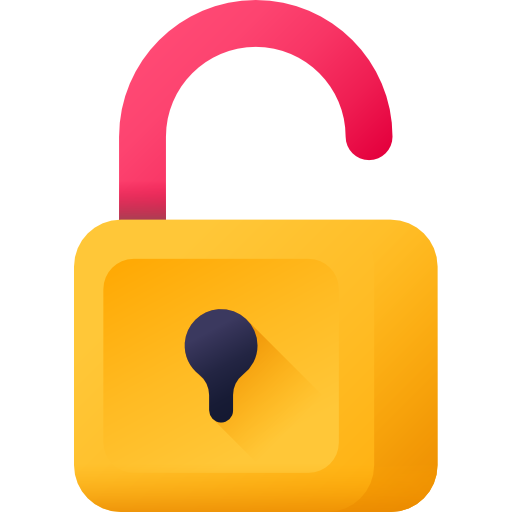 Open padlock